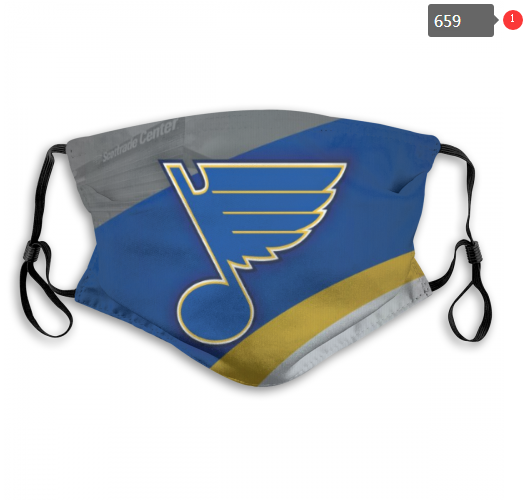 NHL St.Louis Blues #7 Dust mask with filter->nhl dust mask->Sports Accessory